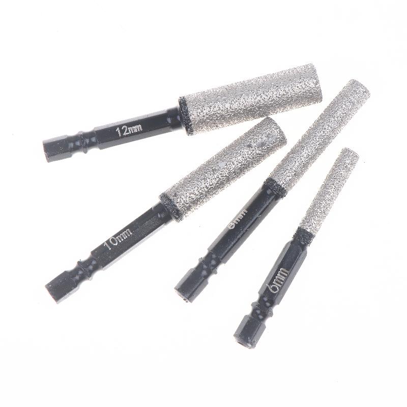 2Pcs 5-12Mm Vacuum Brazed Dry Drill Bit Set - Dual-Purpose Dry/Wet Use For Porcelain/Granite/Tile/Marble