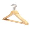 5Pcs Wood Hangers Sturdy Durable Space-Saving Clothes Hanger with Metal Hooks Closet Organizer Home Supply