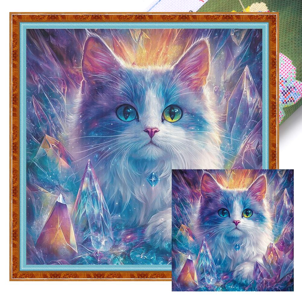 Animal Printed Cross Stitch Kit 40x40cm DIY 11CT Embroidery Craft Set Home Decor