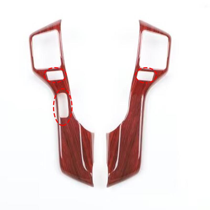 For TOYOTA 4Runner 4 Runner 2010- CarbonFiber Steering Wheel Trim direction Control Button Frame Cover Styling Accessories