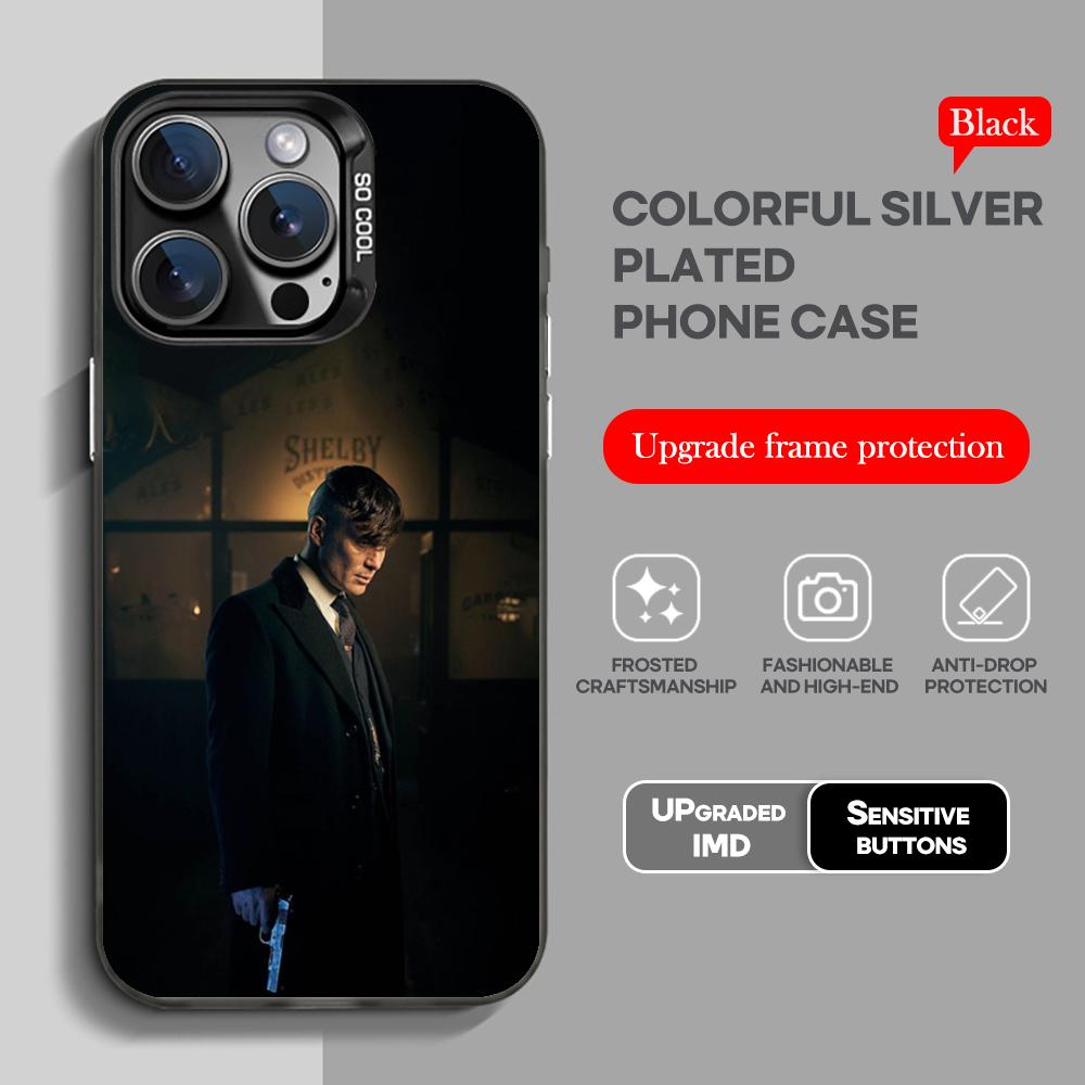 Чехол для телефона Peaky B-Blinders Томми Крутой черный IMD Цветной Серебристый Подходящий мягкий чехол для iPhone 16 15 14 13 12 11 XS Pro Max