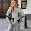 YYFS Женские модные повседневные весенне-осенние блузки и рубашки с круглым вырезом с длинными рукавами