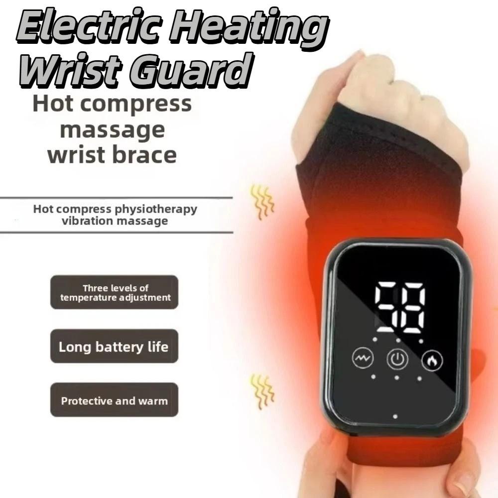 Non-Slip Electric Heating Wrist Guard Adjustable Wrist Support Belt Sports Recovery