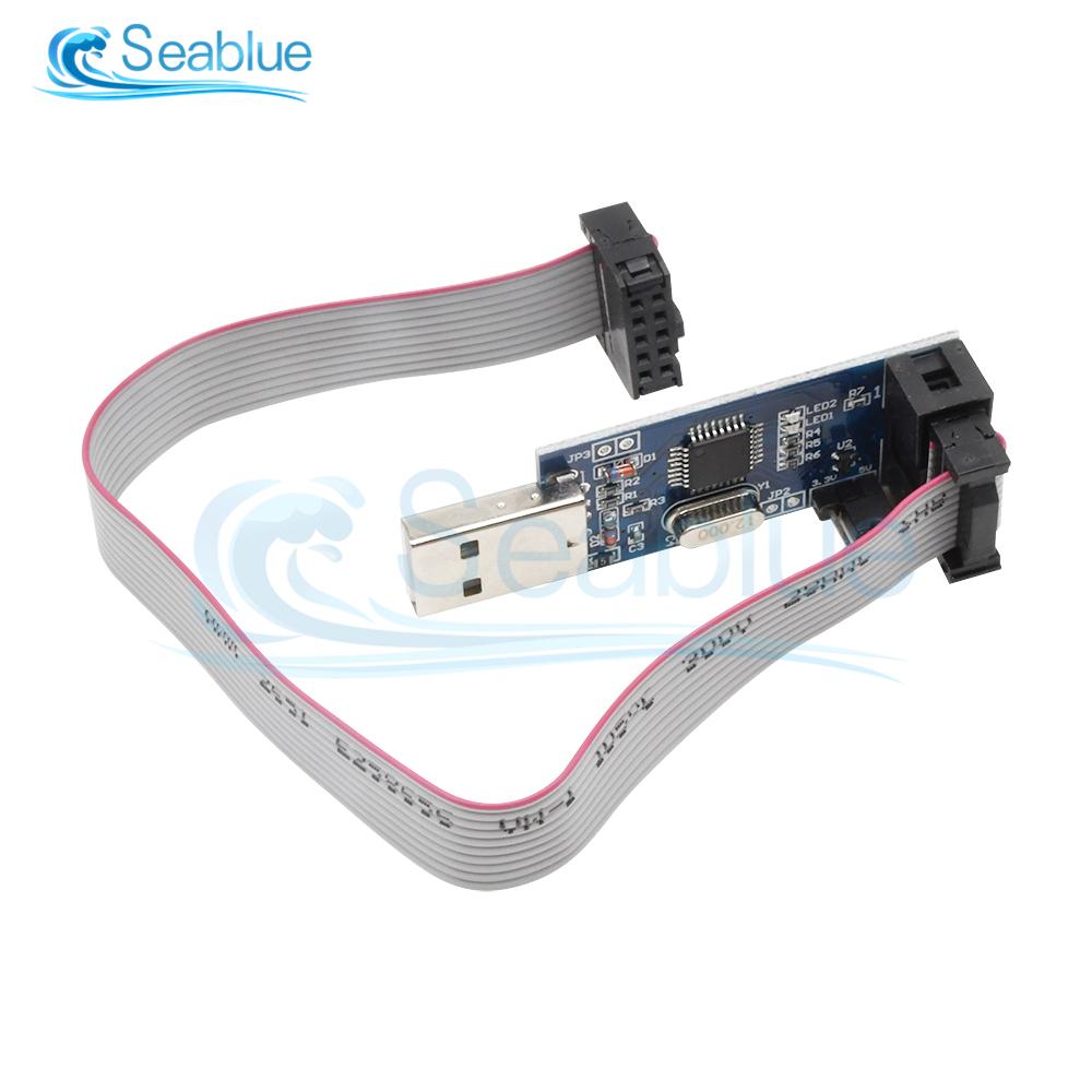 1 Комплект ATMEGA16 ATMEGA32 ISP I/O Мини-системный модуль USBASP USBISP AVR Программатор USB ATMEGA8 ATMEGA128 ATtiny/CAN/PWM С кабелем