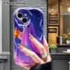 Phone case: 2D flat, compatible with iPhone 12Pro, 13, 14, 15, 16, 17, 18 protective case, phone decoration, galaxy gradient ghost, perfect for Christ