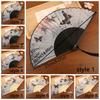Antique Bamboo Folding Fan Ink Wash Painting Portable Fan Decorative Silk Hand Fan  Hanfu Cheongsam