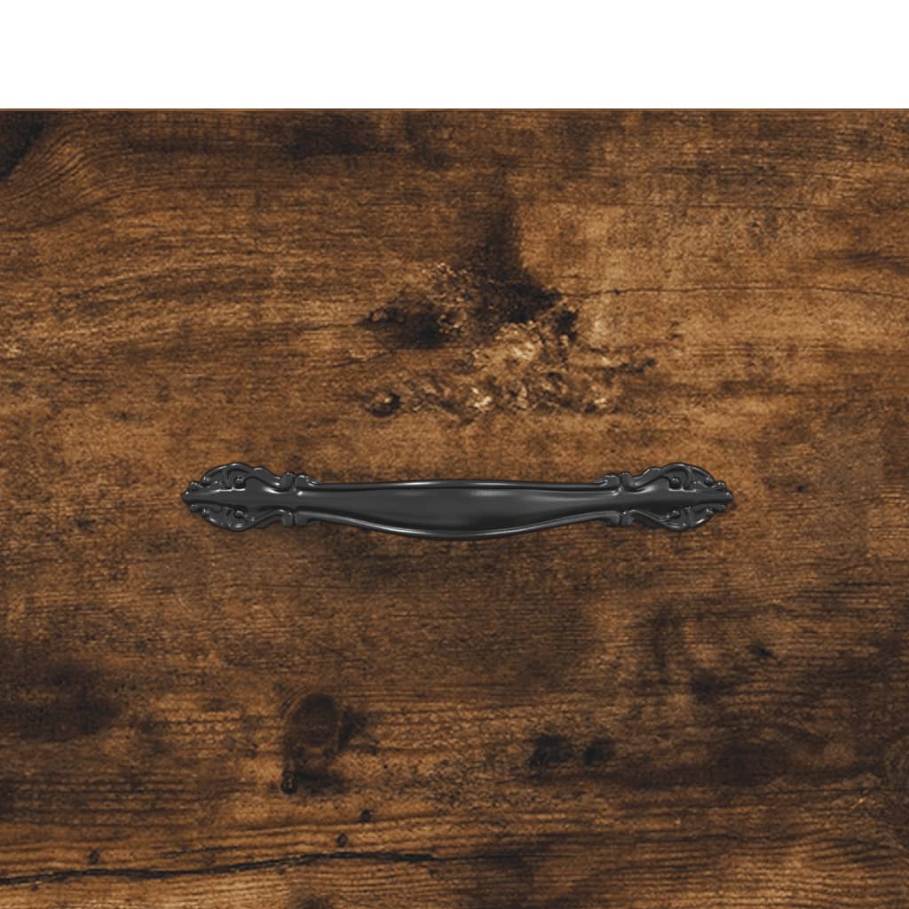 Shoe Bench Smoked Oak 102x35x55 cm Wood Based Panel