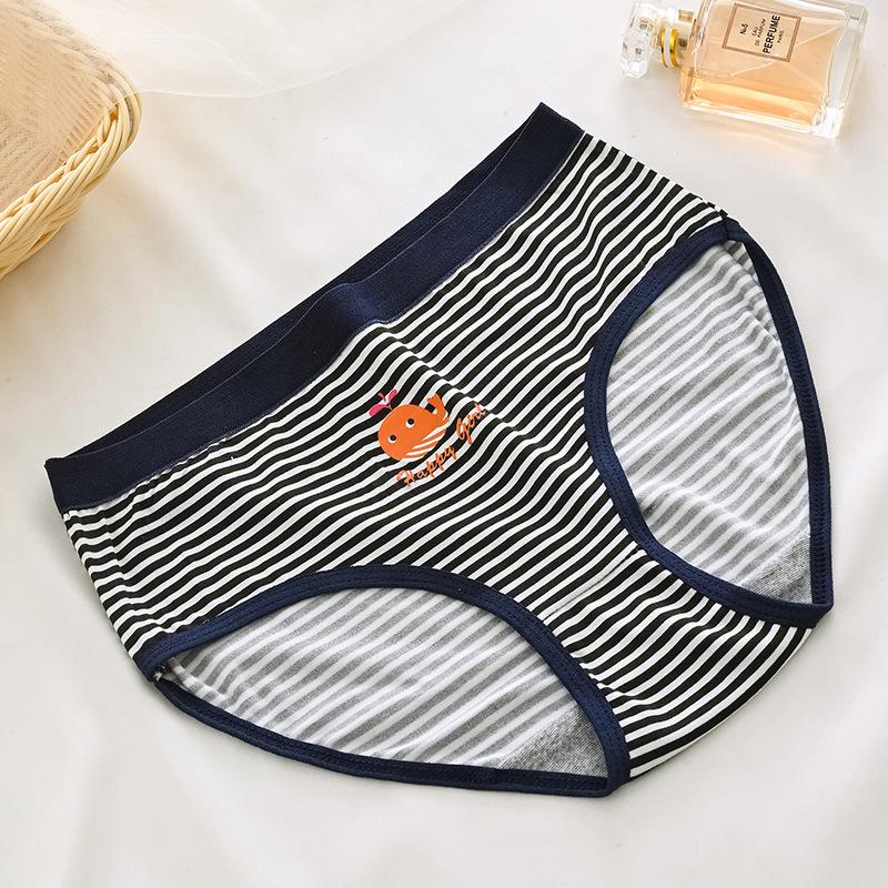 5 шт./компл. хлопковые трусики для девочек, женское милое нижнее белье, женские трусы в полоску с героями мультфильмов, мягкие трусы