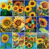 5D DIY Diamond Painting Sunflower Rhinestone Kit Diamond Embroidery Full Round Cross Stitch Handmade Gift Wall Art