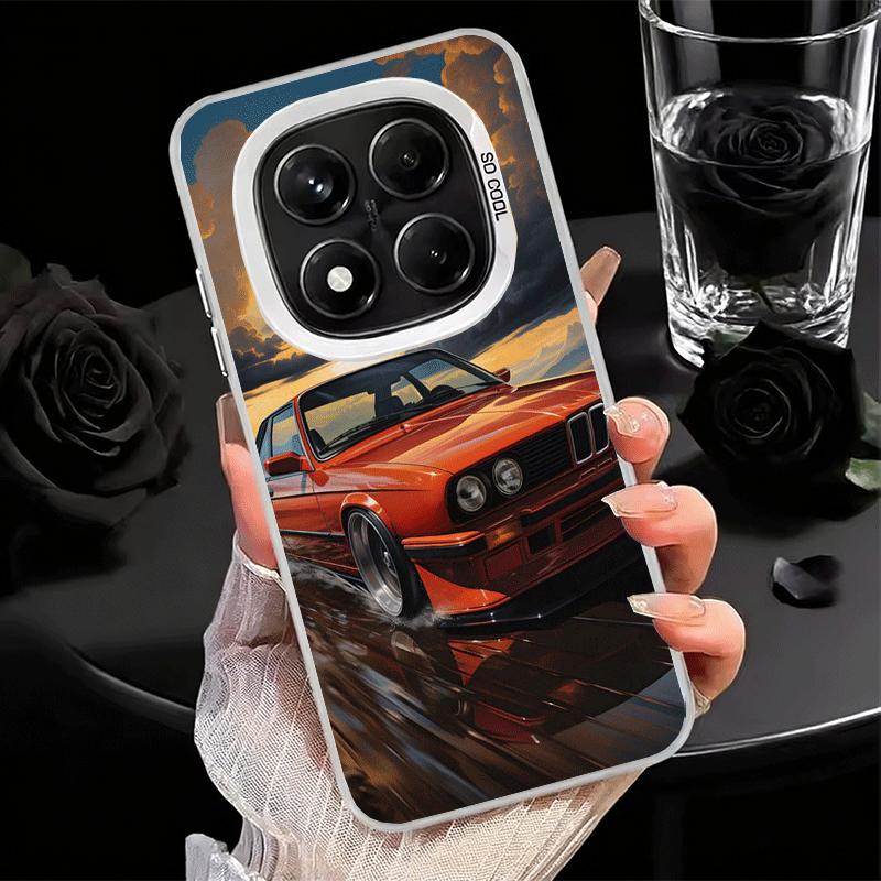Классический Винтажный Ретро Автомобиль Мягкий Чехол для Телефона для Xiaomi Redmi Note 13 14 15 Pro Plus 12S 12 11S 11 11T 10S 10 Ударопрочный Задний Чехол
