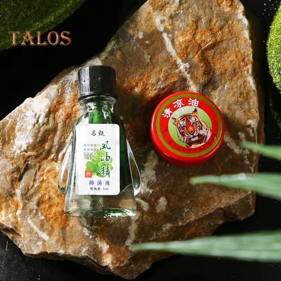 4 шт./набор 3 мл/3 г охлаждающее масло эфирный бальзам головные боли мигрени мышечные боли укусы зуд усталость снятие успокоение натуральный лето путешествия портативный