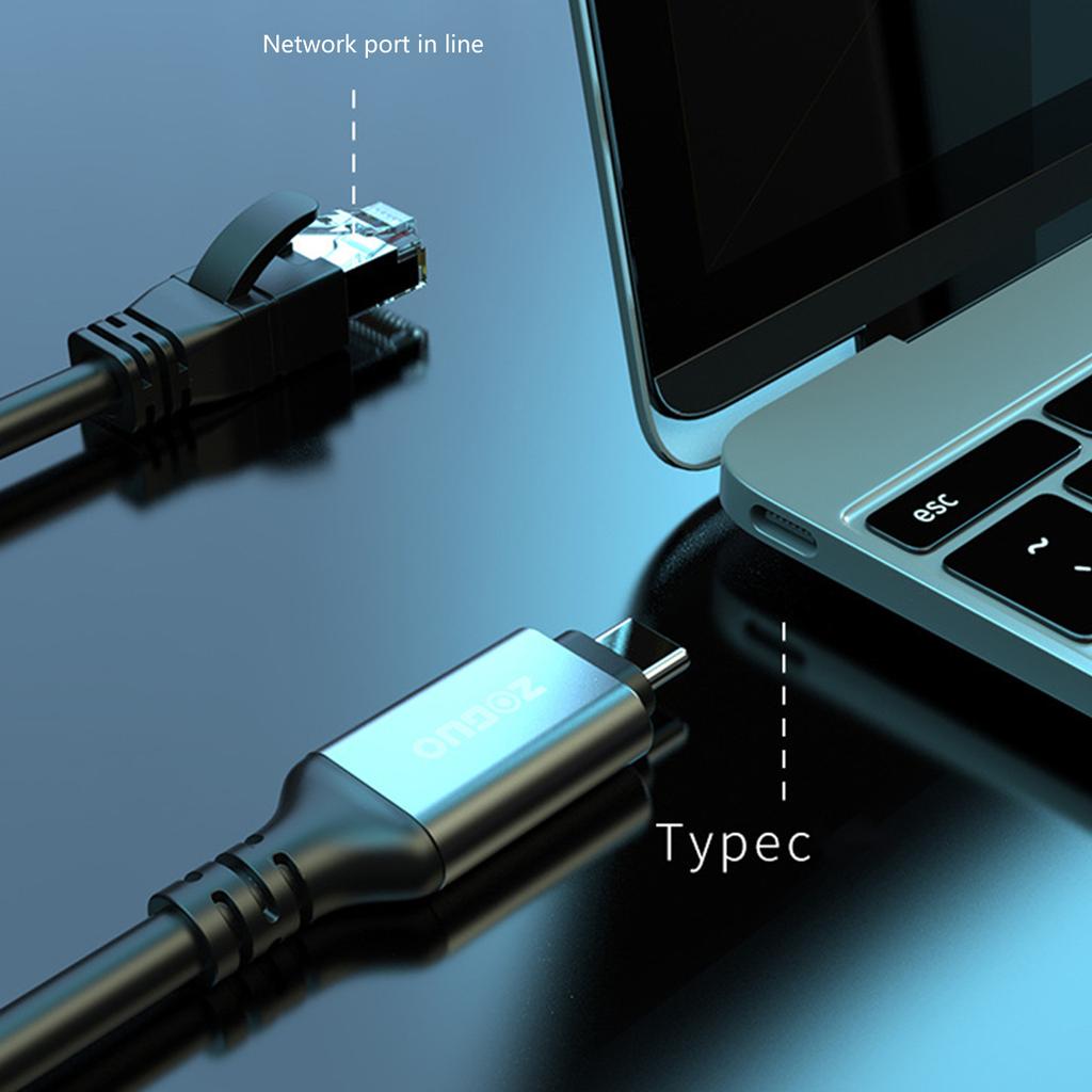 Высокоскоростной USB Type C - RJ45 Gigabit Ethernet адаптер сетевой кабель 1000 Мбит/с разъем для офиса и развлечений