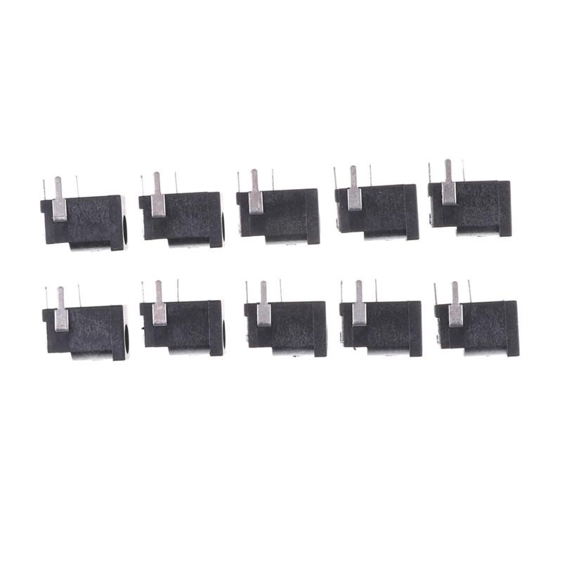 10 шт. черный 3-контактный разъем питания постоянного тока 3,5 мм X 1,3 мм для монтажа на печатную плату