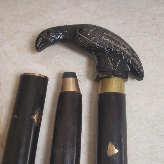 Латунная воронья черная ручка трость голова ручка деревянная трость трость 3 части открытые аксессуары запасная часть подарок