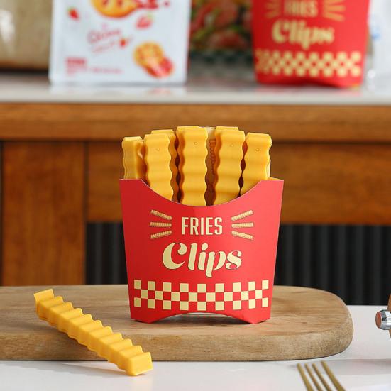 12 шт./компл. уплотнительный зажим для картофеля фри с магнитной коробкой для холодильника, длинная консервация продуктов, уплотнение для хранения закусок, хлеба