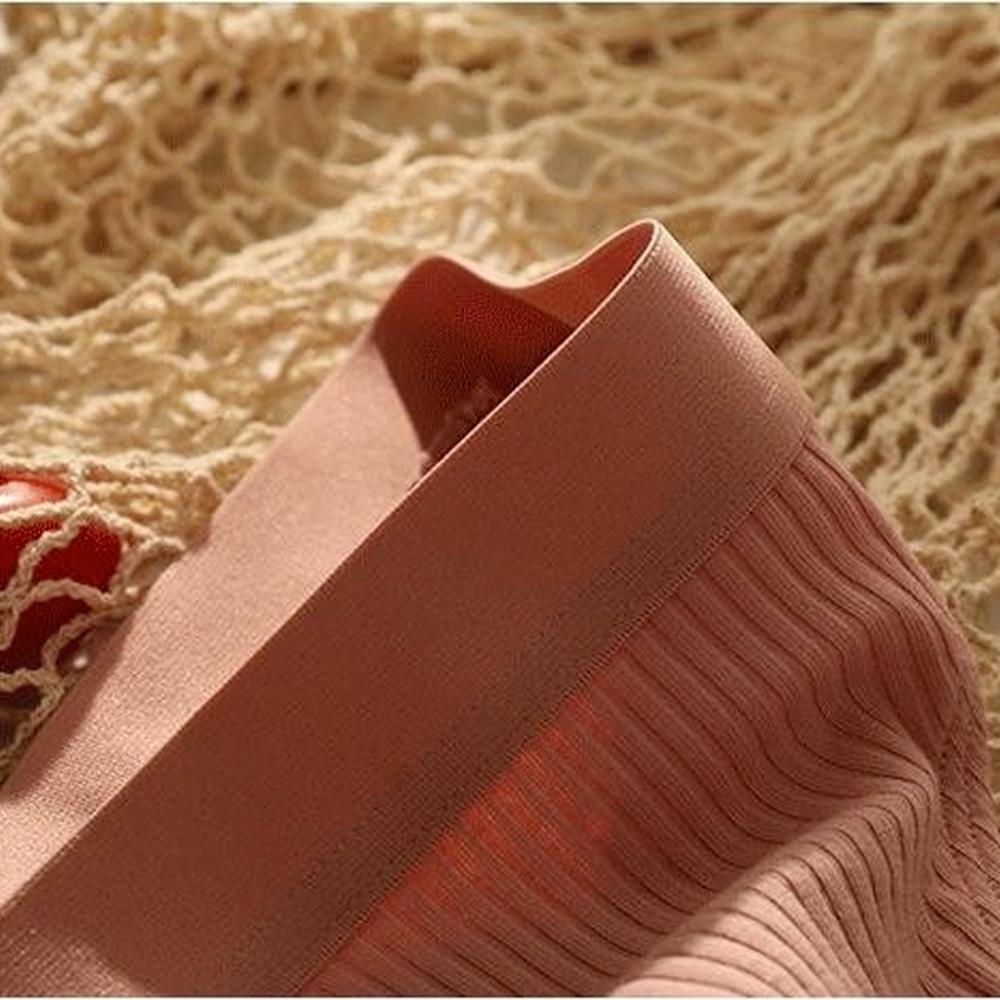 Women Cotton Panties Solid Color Briefs Ladies Breathable Comfortable Striped Underwear