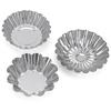 10pcs 430 stainless steel egg tart mold lace egg tart egg tart mold Portuguese tart chrysanthemum cup egg tart cup baking tools