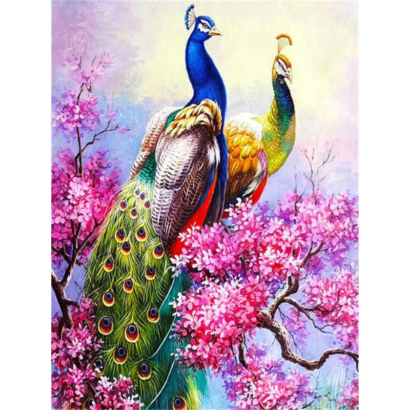 5D DIY Алмазная вышивка Кошка Лиса Полный круглый бриллиант Украшение для дома Алмазная картина Попугай Животное Набор для домашнего декора Подарок