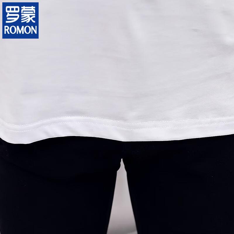 ROMON Men's Solid Round Neck Short Sleeve T-Shirt