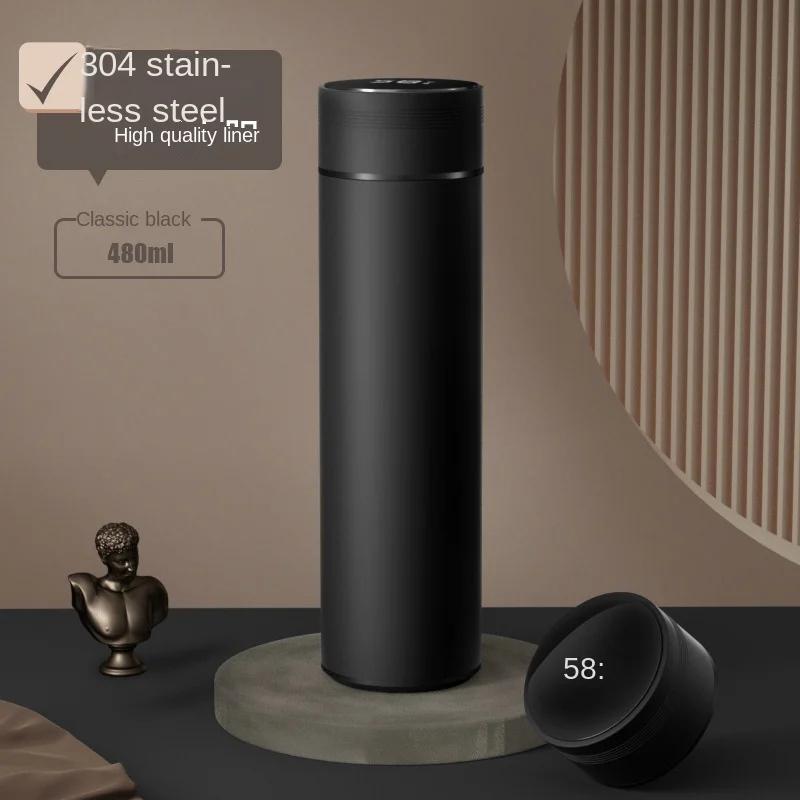 Умная бутылка для воды 500 мл, термос из нержавеющей стали, дисплей температуры, герметичные термосы, кофейная чашка, кружка для молока, Рождественский подарок