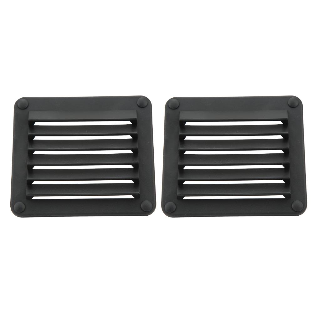 2pcs 141*125mm Ventilation Opening Black Ventilation Side Wall  Side Wall Installation