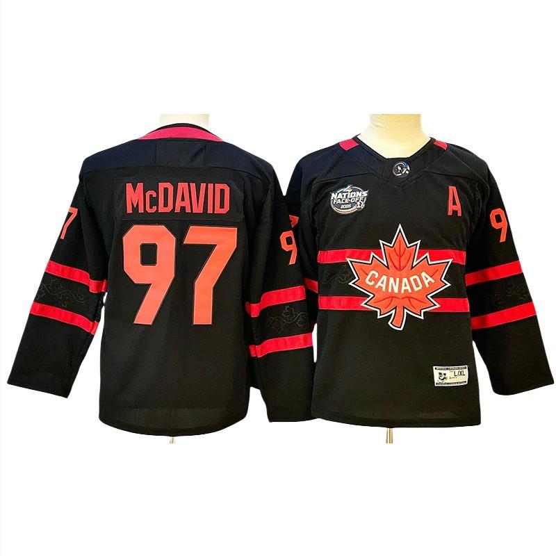 Kids Ice Hockey Practice Jersey NHL Team Canada Style Cotton Blend Training Uniform Children