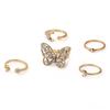 5 шт. кольца на костяшки пальцев бабочки луна звезды ювелирные изделия штабелируемые стразы кольца на палец ювелирные аксессуары