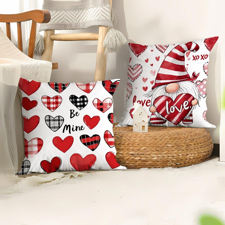 Наволочка на День святого Валентина Любовная наволочка Диван Гостиная Прикроватная Мягкая сумка Спинка Поясничная подушка Чехол Офисный Чехол для поясничной подушки