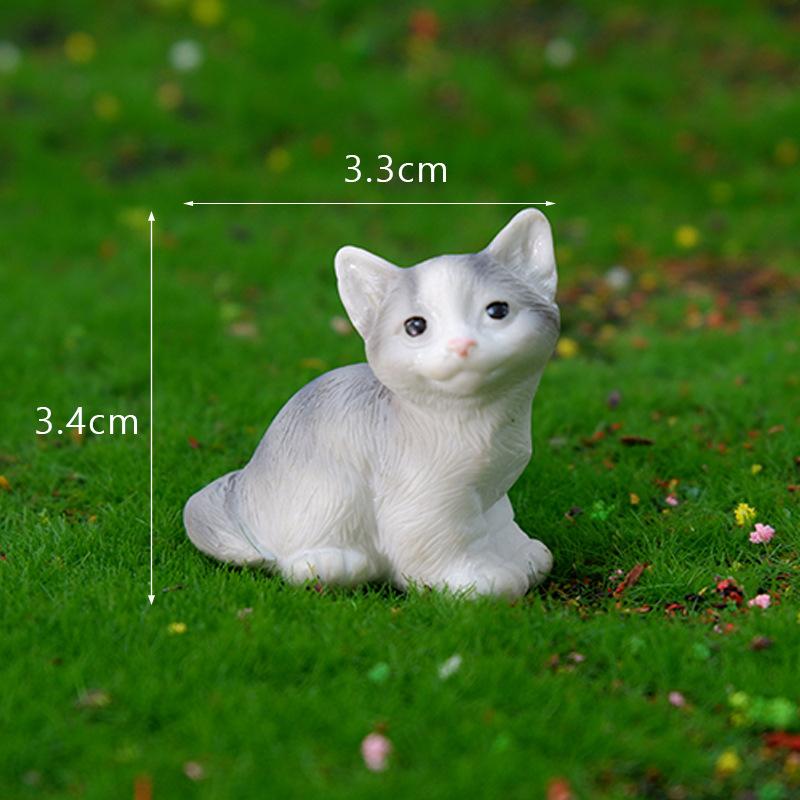 1 шт. DIY микропейзаж домашний декор смоляной кошачий орнамент фигурка котенка животное миниатюрный сказочный сад кукольный домик украшение