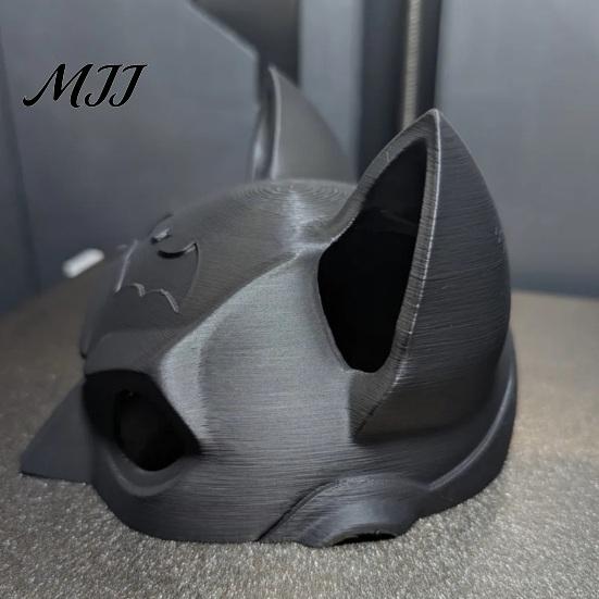 Маска для косплея кошки Летучая мышь Многоразовая Легкая PLA Китти для Хэллоуина Веселый реквизит для фото Головной убор
