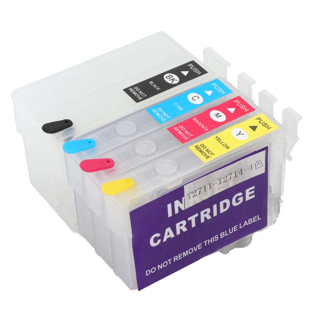 4 Colors Ink Cartridge with Permanent Chip Printer Refill Ink Box Replacement Black Cyan Magenta Yellow T252XL1 T252XL2