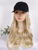 Черная кепка-утконос, светло-золотистая шапка для длинных вьющихся волос, парик
