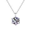 Fashion S925 Sterling Silver 2 Carat Moissanite Diamond Pendant Women's Necklace Fashion Minimalist Collar Necklace Jewelry Gift