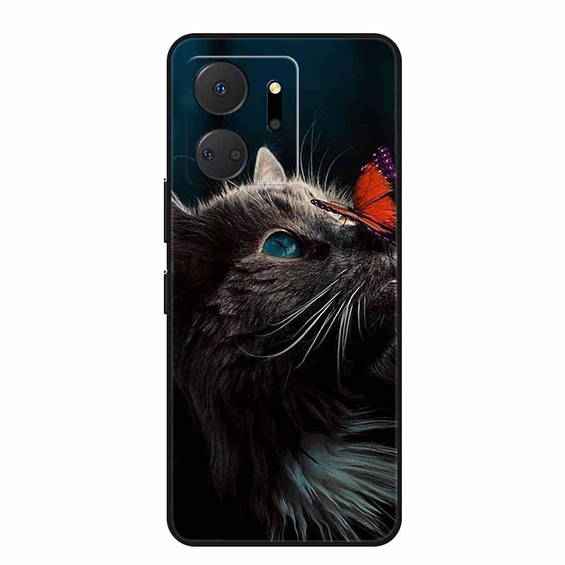 Чехол для телефона Honor X7a Задняя крышка Чехол X 7 a Coque Ударопрочный Черный Силикон Мягкий Funda Для Honor Play 7T 7 T Чехол Play7T Capa