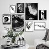 Abstract Sexy Woman Black And White Hand In Hand Canvas Painting Poster Posters Art Print Fashion Wall Pictures Home Decor