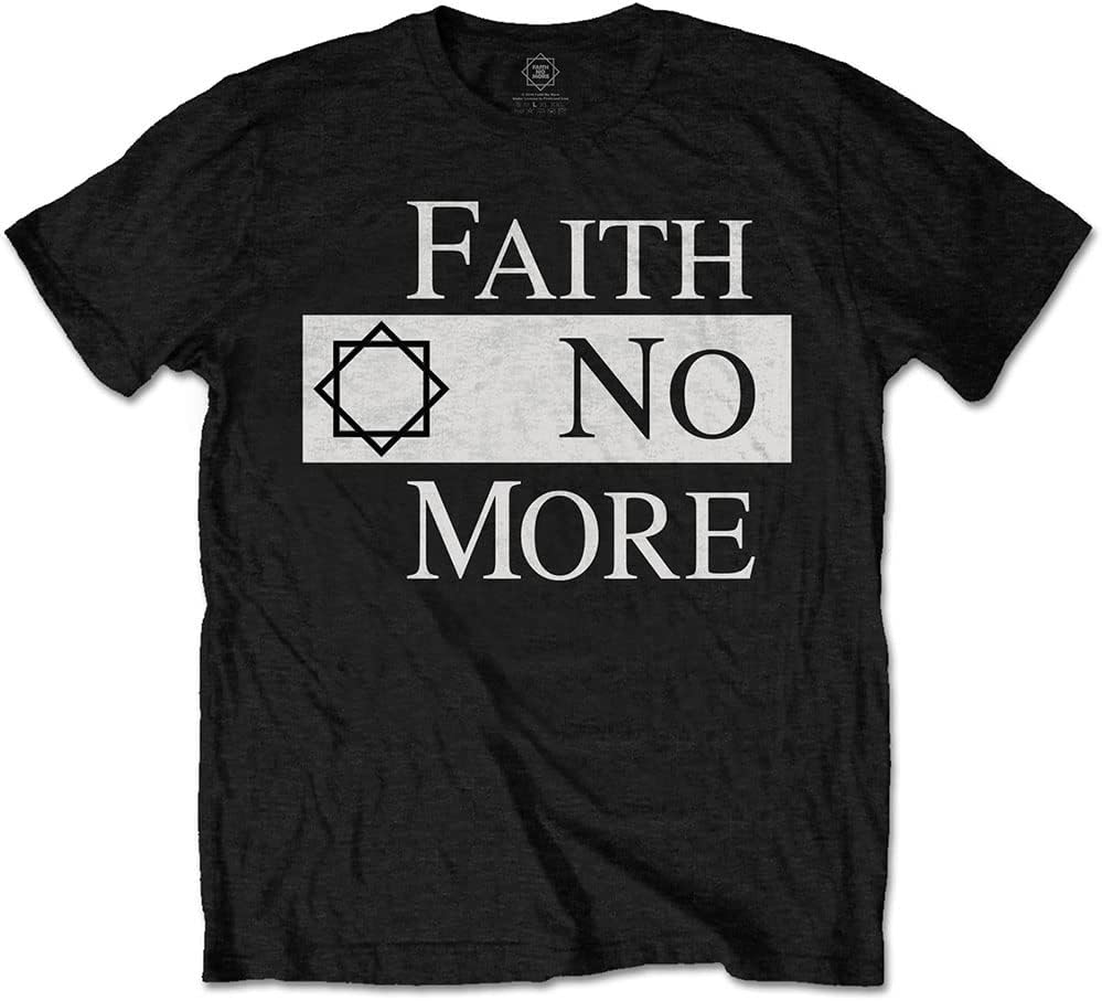 Men's Faith No More Classic Logo V.2. T-Shirt Large Black
