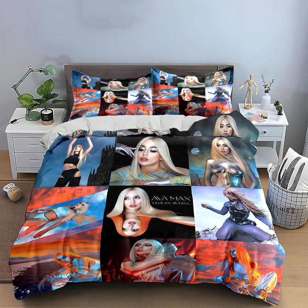 Pop Art Style Female Portraits Bedding Duvet Cover Set Duvet Cover Pillowcases (1*Duvet Cover 2*Pillowcases, without duvet insert)