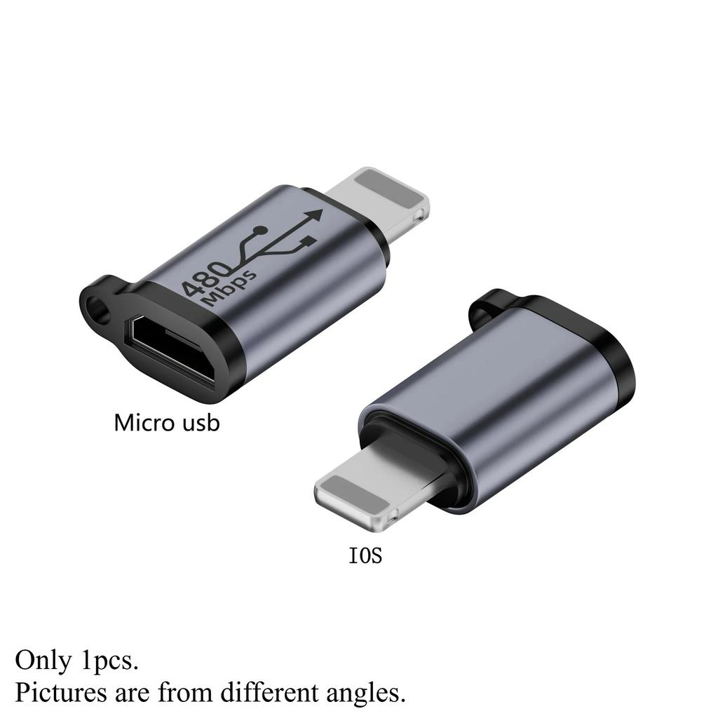 1-8 шт. Мини-адаптер-конвертер Type C Male на IOS Micro Mini USB Female, разъем для быстрой зарядки 480 Мбит/с и синхронизации данных для мобильных смартфонов Xiaomi Samsung