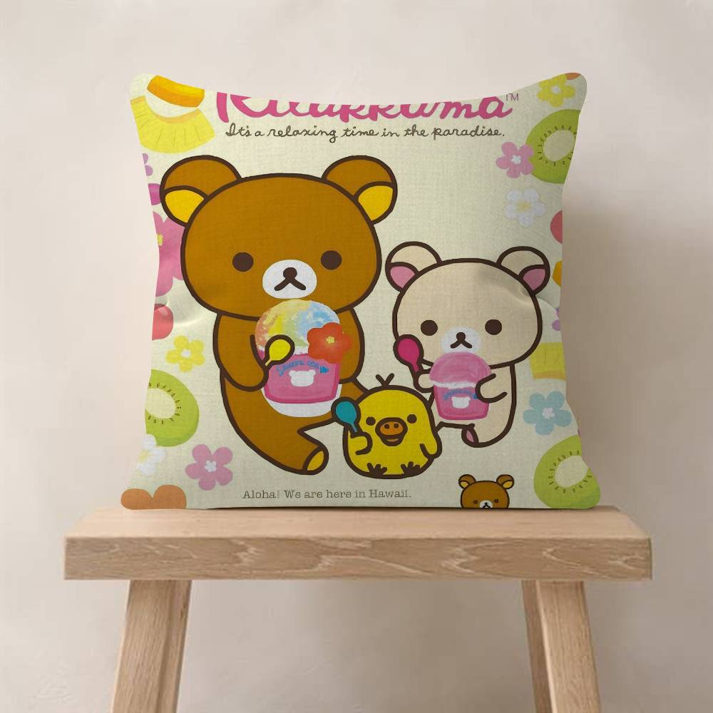 Милая мультяшная аниме Rilakkuma Крутая наволочка Декор Подушка Чехол для подушки Печатный чехол для подушки Для дивана