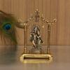 Metal Gold Plated Radha Krishna Idol Sculpture Statue Figurine Decorative Showpiece for Janmashtami Home Decoration Temple and Gift