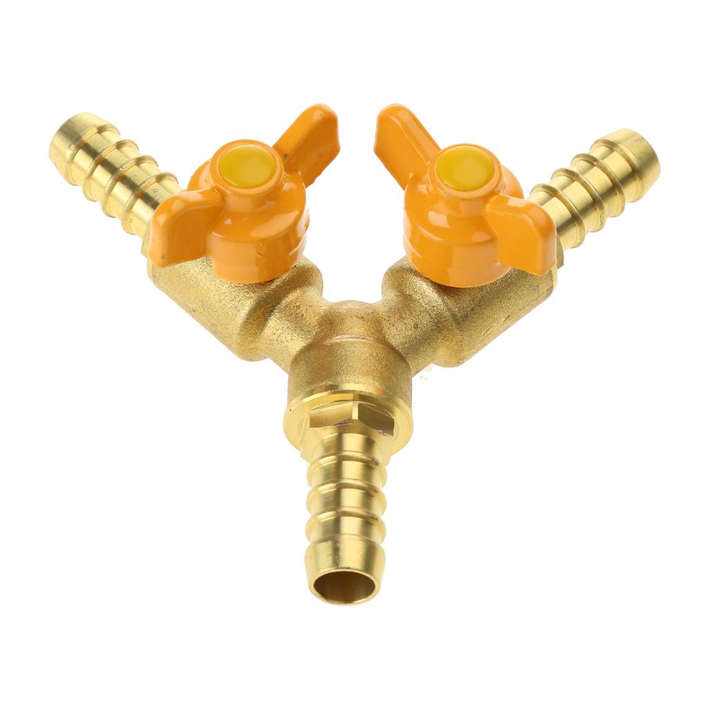 Соединитель для шланга Y-образный разветвитель латунный соединитель шаровые краны для воды с 3 переключателями нефть и газы для полива сада
