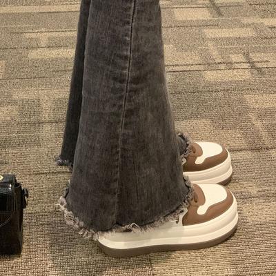 Популярная модная универсальная звезда обувь с большой головой женская 2025 осень кампус ветер круглая голова высота универсальная студенческая доска обувь прилив