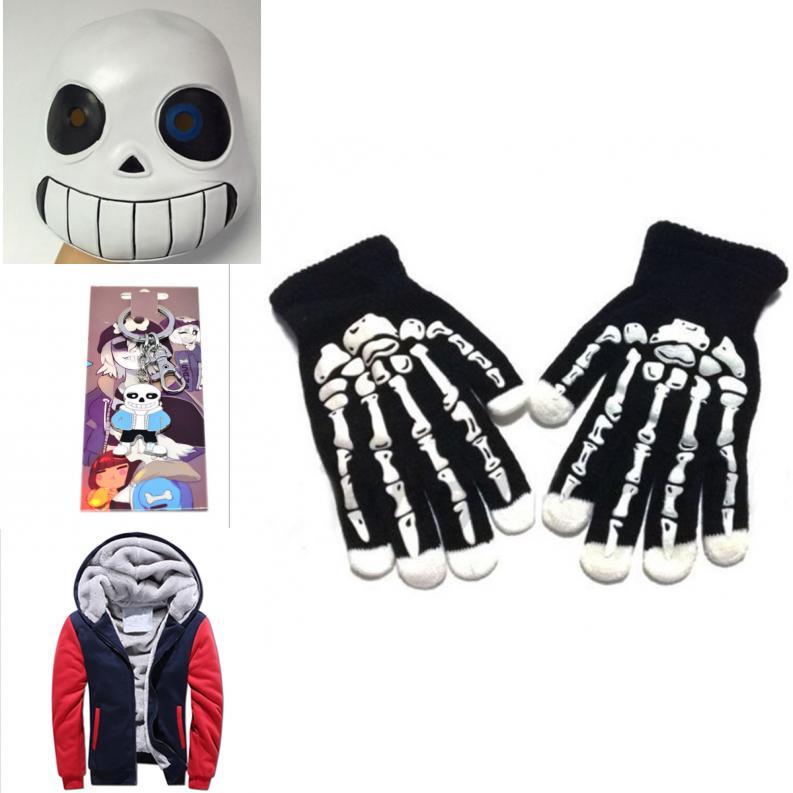 Undertale Санс Костюм на Хэллоуин Толстовка Шорты Маска Носки Перчатки Брелок**