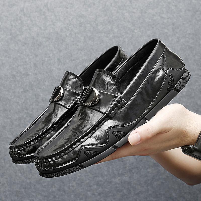 Лоферы Кожаные Туфли для Мужчин Гольф Работа Бизнес Мужская Зеркальная Роскошная Обувь Дизайнер Скейт Крикет Стильная Повседневная Плоская Обувь