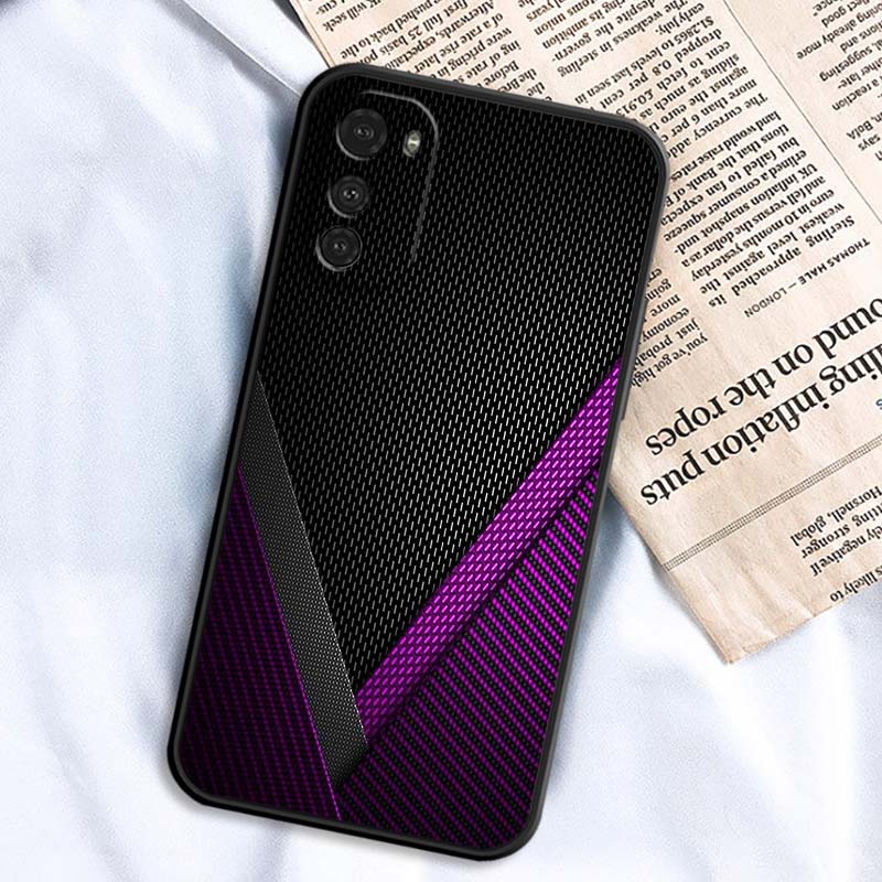 Креативный металлический узор Чехол для телефона Motorola G85 Edge 50 G24 G35 G14 G04 40 G72 G34 G G54 G13 G32 5G Черный