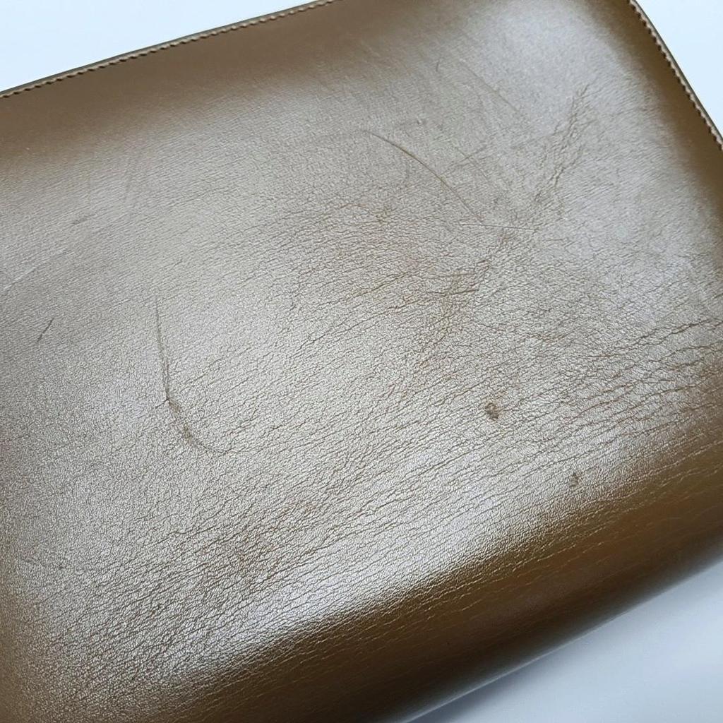 [Б/У] Классическая сумка-кроссбоди Medium Brown из натуральной кожи с золотой фурнитурой и съемным ремнем - Хорошее состояние #7WFHCE