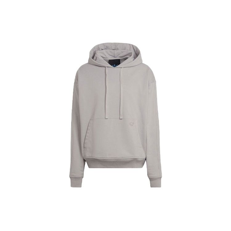 adidas Оригинальная однотонная толстовка с капюшоном для мужчин, серая HD4822