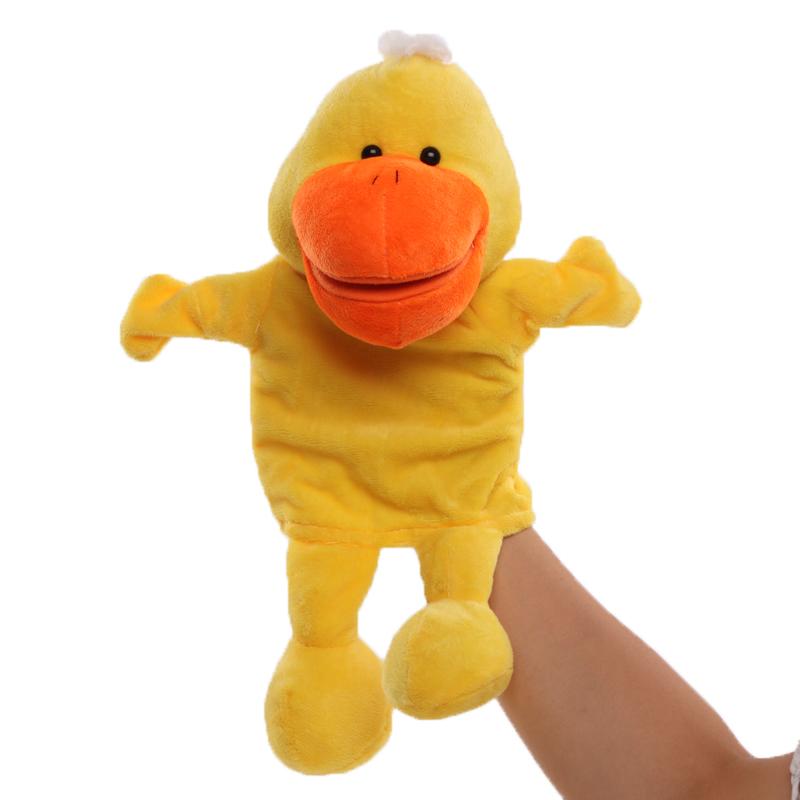 30cm Cartoon Animal Hand Finger Puppet Parent-child Game Plush Toys Doll Lion Elephant Deer Tiger Dog Pig Toy Children GIfts