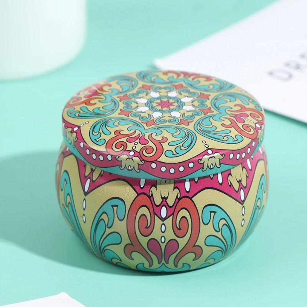 Drum-shaped Tin Box Party Supply Storage Case Durable Candy Cookie Box