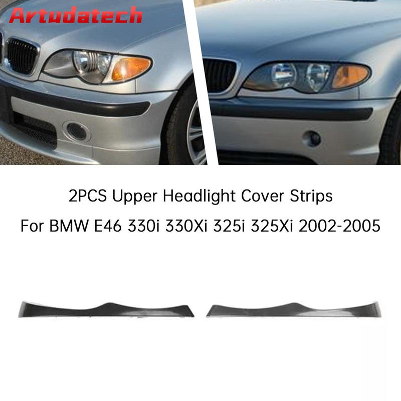 Artudatech 2 шт. Верхние накладки на фары для BMW E46 330i 330Xi 325i 325Xi 2002-2005